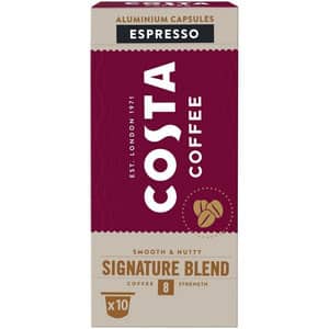 Capsule cafea COSTA COFFEE Signature Blend Espresso, compatibile Nespresso, 10 capsule, 57g