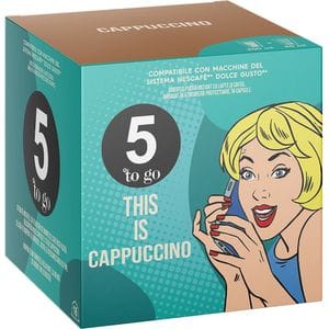 Capsule cafea 5 TO GO Cappuccino, compatibile Dolce Gusto, 16 capsule, 164g