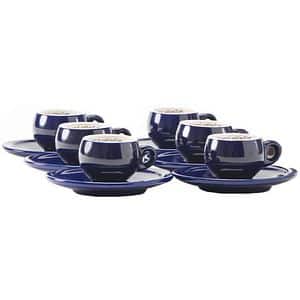 Set 6 cesti espresso DANESI CAFFE. portelan, albastru