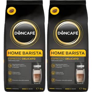 Pachet cafea boabe DONCAFE Home Barista Espresso Delicato, 2 x 1000g