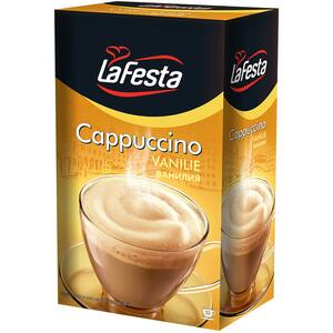 Cafea instant LA FESTA Cappuccino Vanilie, 8 bucati, 125g