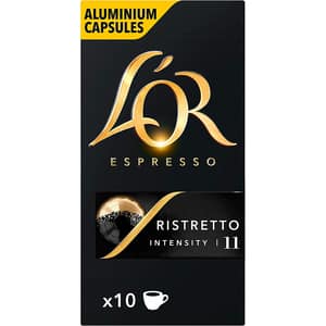 Capsule cafea L'OR Ristretto, compatibile Nespresso, 10 capsule, 52g