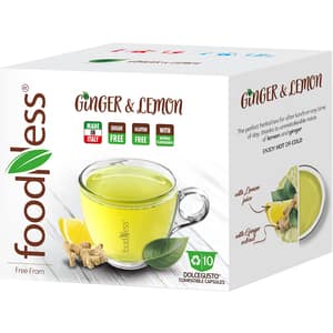 Ceai capsule FOODNESS Ginger & Lemon compatibile Dolce Gusto, 10 capsule, 120g