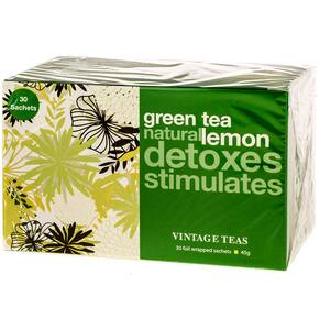Ceai verde VINTAGE TEAS, lamaie, 45g, 30 buc