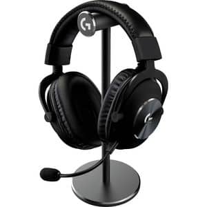 Casti Gaming LOGITECH PRO X, 7.1 surround, multiplatforma, 3.5mm, negru + Stand casti