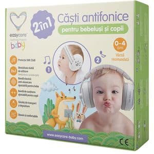 Casti antifonice bebelusi EASYCARE EASY00257, 0 luni+, alb