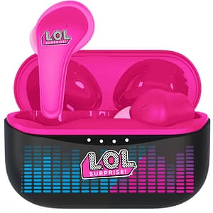 Casti pentru copii OTL L.O.L Surprise!, Bluetooth, In-ear, Microfon, negru-roz