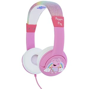 Casti pentru copii OTL Peppa Pig Rainbow, Cu fir, On-ear, roz