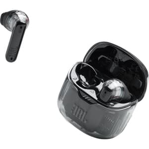 Casti JBL Tune Flex, True wireless, Bluetooth, In-ear, Microfon, Active Noise Cancelling, negru transparent