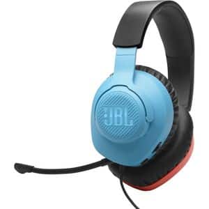 Casti Gaming JBL Quantum 100N, multiplatforma, 3.5mm, albastru-rosu