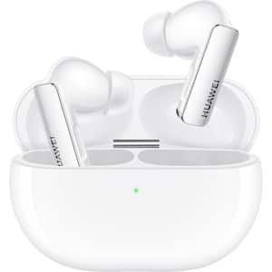 Casti HUAWEI FreeBuds Pro 3, True Wireless Bluetooth, In-Ear, Microfon, Noise Cancelling, Carcasa incarcare wireless, Ceramic White