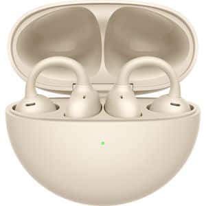 Casti HUAWEI FreeClip, True wireless, Bluetooth, Open-ear, Microfon, Carcasa incarcare wireless, Beige