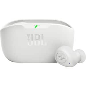 Casti JBL Vibe Buds, True wireless, Bluetooth, In-ear, Microfon, alb