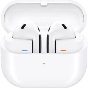 Casti SAMSUNG Galaxy Buds3, True Wireless, Bluetooth, In-Ear, Microfon, Noise Cancelling, Carcasa incarcare wireless, White