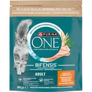 Hrana uscata pentru pisici PURINA ONE, Adult, Pui si cereale integrale, 800 g