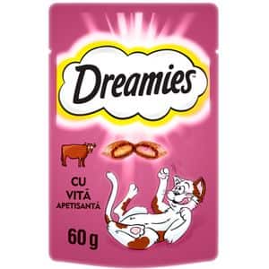 Recompensa pentru pisici DREAMIES, Snack, Vita, 6 x 60g