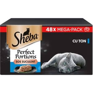 Hrana umeda pentru pisici SHEBA Perfect Portions, Adult, Ton, 8 x 6 x 37.5g