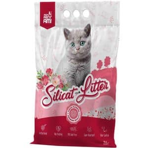 Asternut igienic pentru pisici MON PETIT AMI Silicat Floral, 7.6 L