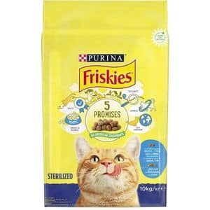 Hrana uscata pentru pisic FRISKIES Sterilized, Somon si legume, 10 kg