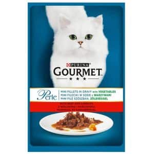 Hrana umeda pentru pisici PURINA GOURMET Perle, Vita si morcovi, 26 x 85g