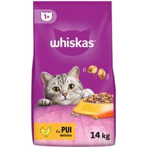 Hrana uscata pentru pisici WHISKAS, Adult, Pui, 14 kg