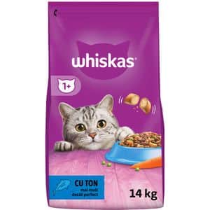 Hrana uscata pentru pisici WHISKAS, Adult, Ton, 14 kg