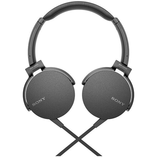 Casti SONY MDR-XB550APB, Cu Fir, On-Ear, Microfon, negru