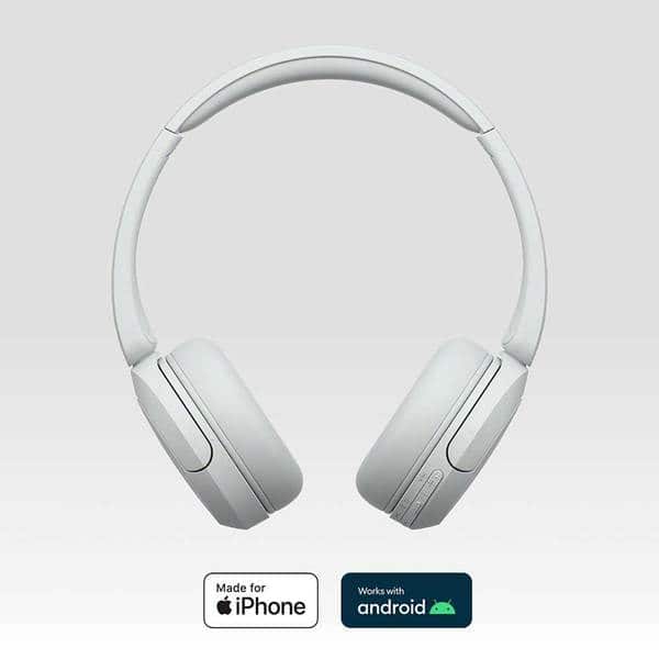 Casti SONY WH-CH520W, Bluetooth, On-Ear, Microfon, alb