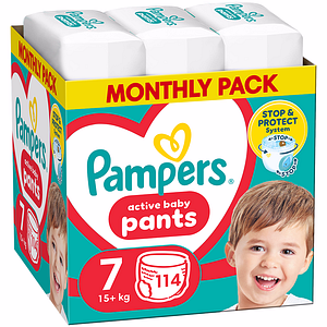 Scutece chilotel PAMPERS Active Baby Pants XXL Box nr 7, 15 kg+, 114 buc
