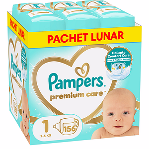 Scutece PAMPERS Premium Care XXL Box nr 1, 2-5 kg, 156 buc