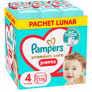 Scutece chilotel PAMPERS Premium Care Pants XXL Box nr 4, Unisex, 9-15 kg, 114 buc