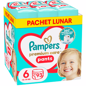 Scutece chilotel PAMPERS Premium Care Pants XXL Box nr 6, Unisex, 15 kg+, 93 buc