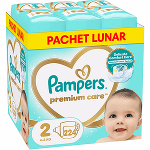 Scutece PAMPERS Premium Care XXL Box nr 2, Unisex, 4-8 kg, 224 buc
