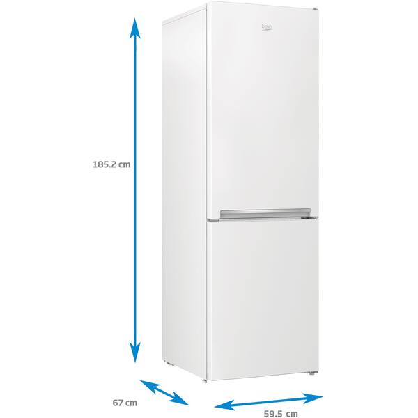 Combina frigorifica BEKO RCSA366K40WN, 343 l, H 185 cm, Clasa E, alb