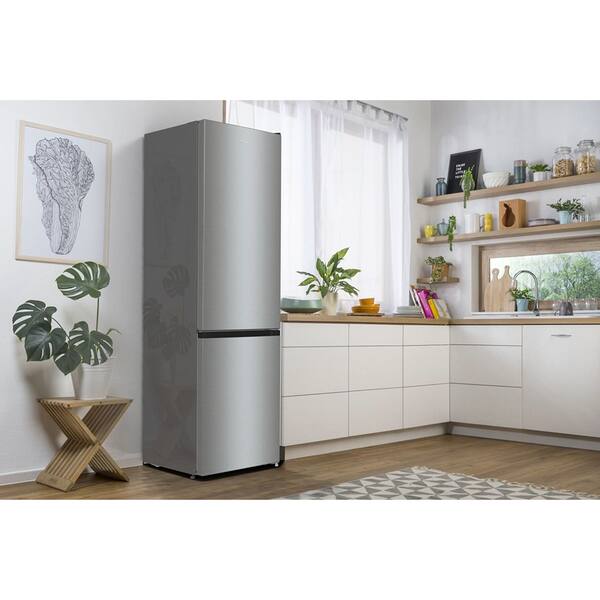 Combina frigorifica GORENJE RK6202ES4, FrostLess, 348 l, H 200 cm, Clasa E, argintiu