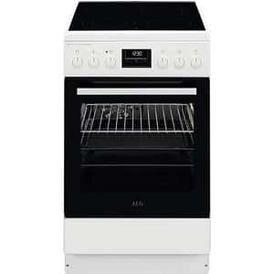 Aragaz AEG CCB56491BW, SteamBake, AirFry, 4 arzatoare, Electric, L 50 cm, Grill, alb