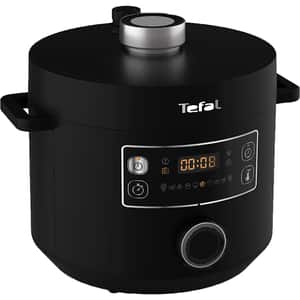 Oala sub presiune electrica TEFAL Turbo Cuisine CY754830, 4.8l, 1090W, 10 programe, negru