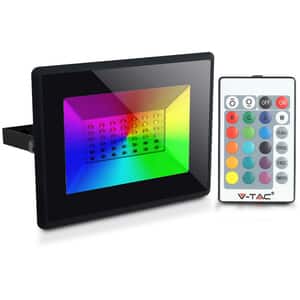 Proiector LED V-TAC 5995, 300W, RGB, telecomanda, negru
