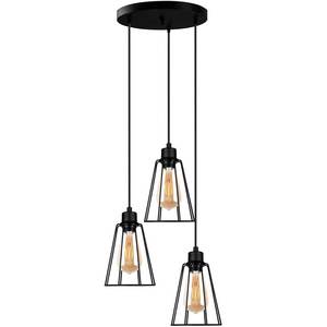 Pendul SQUID LIGHTING Kone, 100W, E27, negru