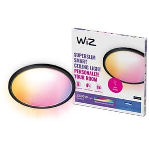 Plafoniera LED Smart WIZ Superslim, 32W, 3750lm, Wi-Fi, negru