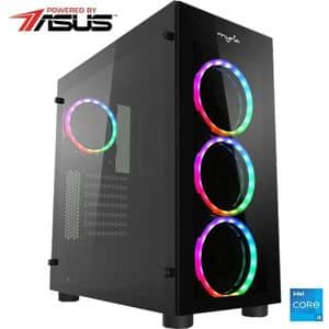 Sistem Desktop PC MYRIA Digital 40W Powered by Asus, Intel i5-13400F pana la 4.6GHz, 16GB, SSD 1TB, NVIDIA GeForce RTX 3050 6GB, Windows 11 Home