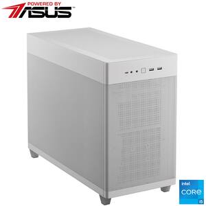 Sistem Desktop PC MYRIA Prime White V1 Powered by Asus, Intel Core i5-11400F pana la 4.4GHz, 16GB, SSD 1TB, NVIDIA GeForce GTX 1650 4GB, Ubuntu