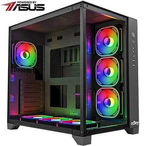 Sistem Desktop PC MYRIA Style V89 Powered by ASUS, AMD Ryzen 7 9800X3D pana la 5.2GHz, 32GB, SSD 1TB, NVIDIA GeForce RTX 4070 Ti Super 16GB, Ubuntu