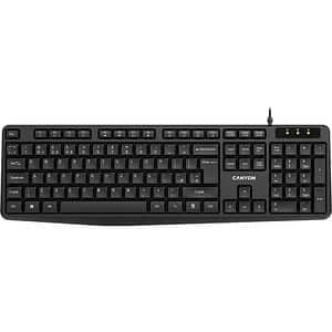 Tastatura CANYON OnType 01, USB, Layout US, negru