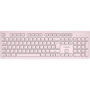 Tastatura Wireless CANYON HKB-W01, USB, Layout US, bej