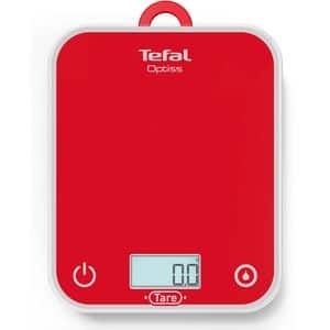 Cantar de bucatarie TEFAL Optiss BC50U3V0, 5kg, rosu-alb