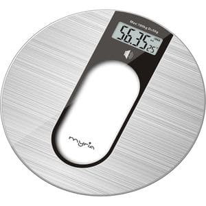 Cantar corporal MYRIA MY4901GY, 180kg, electronic, sticla securizata, argintiu