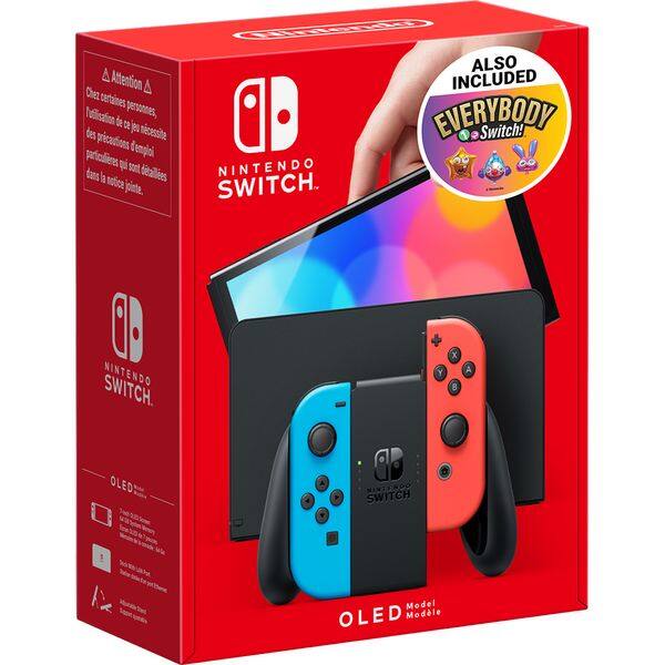 Consola NINTENDO Switch OLED (Joy-Con Neon Red/Neon Blue) +