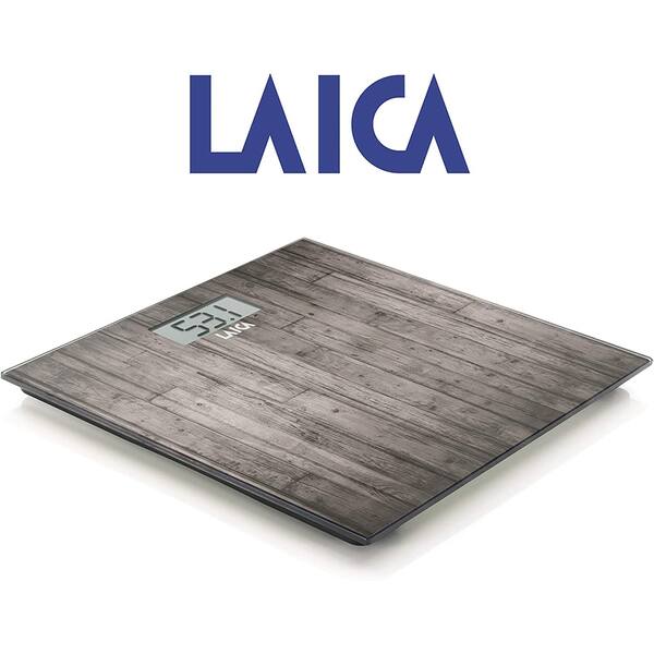Cantar corporal LAICA PS1065N, 180kg, electronic, sticla securizata, maro