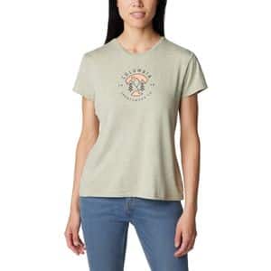 Tricou femei COLUMBIA Sloan Ridge Graphic Short Sleeve Tee, marimea S, verde